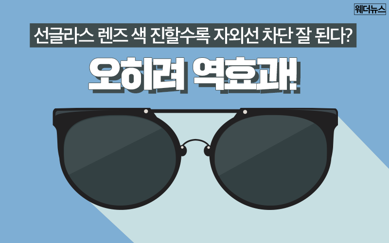 선글라스 렌즈 색 진할수록 자외선 차단 잘 된다? 오히려 역효과!